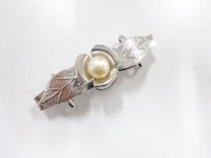 アンティーク　パール　帯留め